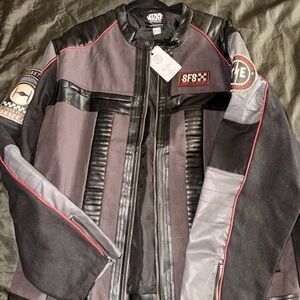 Star Wars Heroes & Villains Men’s Black & Gray Racing-Inspired Jacket